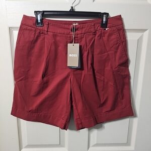 Boss Bermuda Shorts‎ C Taggie D Chino Shorts Maroon Women's Size 8 New With Tags